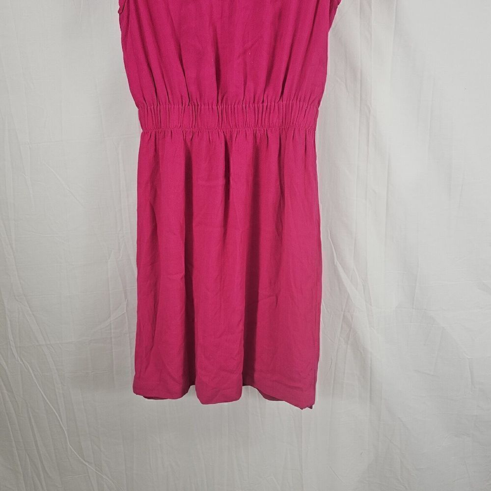 Kate Spade Fluid Crepe Frill Dress Bright Pink Size 0 - Picture 4 of 10